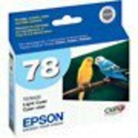 EPSON #78 Claria Hi-Definition Light Cyan Inkjet Cartridge 515 YLD T078520